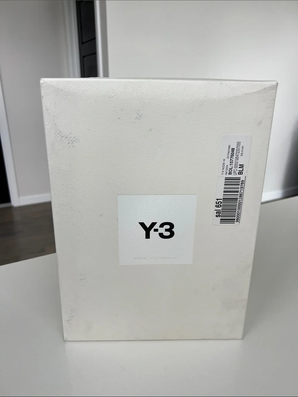 Y-3 adidas nizza high top black and white sneakers men’s size 8